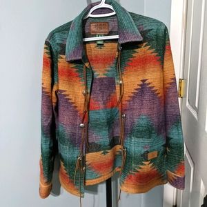 RARE Lauren by Ralph Lauren blanket jacket VINTAGE